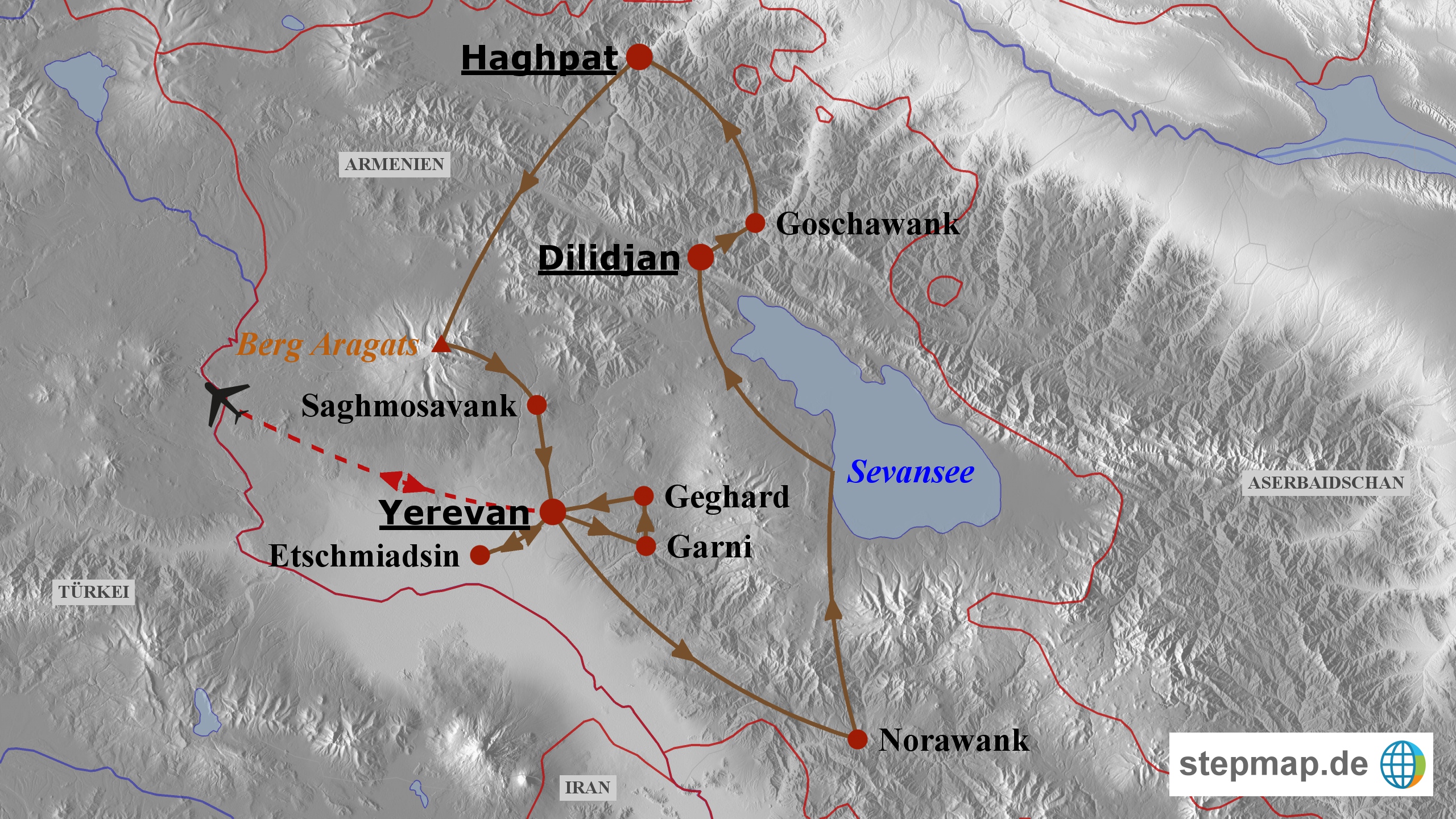Reiseroute Armenien - Kreuzsteine, Geschichte & Gastfreundschaft